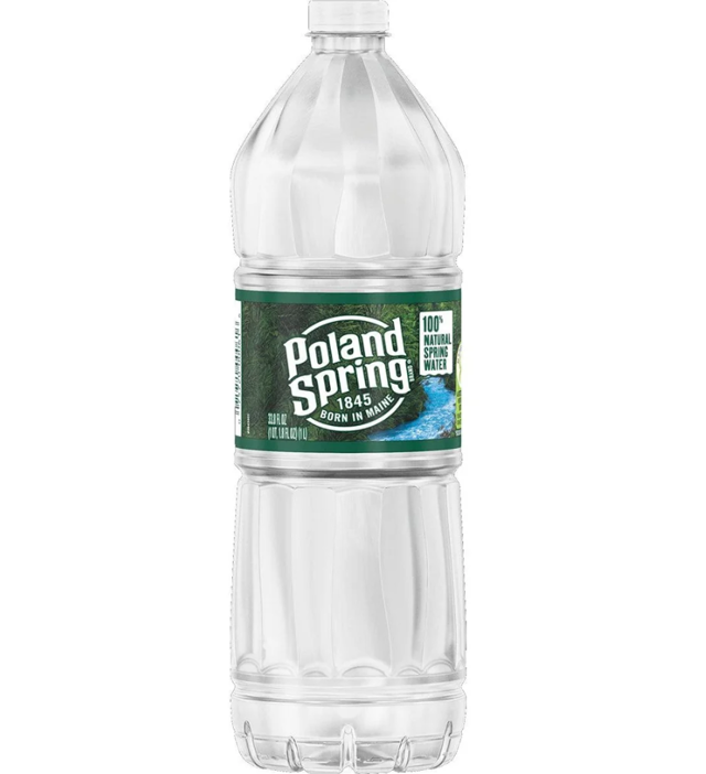 Water Poland Spring.